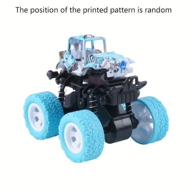 Children's Inertia-Powered Walking and Driving Car, Four-Wheel Drive Stunt Dump Truck, Gift for Boys and Girls