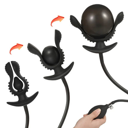 Gas Charging Ass Orgasmic Dilatation Inflatable Anal Beads Plug Speculum Buttplug Prostate Stimulator Anus Masturbador Masculino