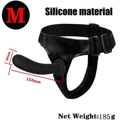 Remote Control Vibrating Silicone Strap On Dildo Harness, Adjustable Wearable Pegging Panties for Couples, Detachable Dual Stimu