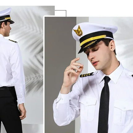 Air Force Pilot Uniform Men's Shirt Flying Clothes Nightclub Aviation Clothes Engineer Military Uniform Square Collar Other Mate