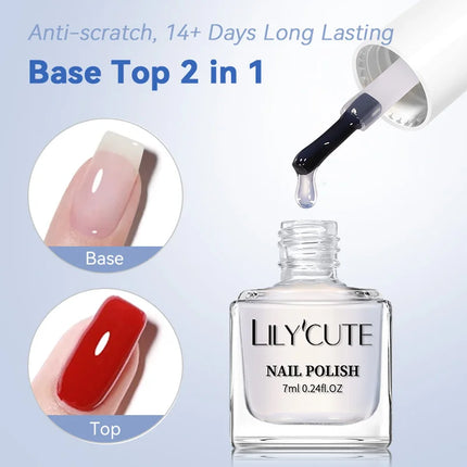 LILYCUTE 7ml Holographics Nail Polish Colorful Shining Effect Air Dry Glitter Nail Art Varnish No Need Lamp Nail Care Polish