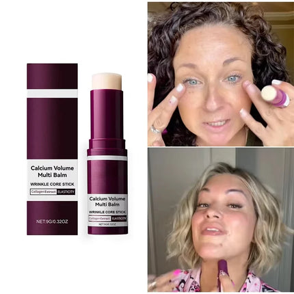 lyp318 Volume Multi Balm Korean Skincare Stick Face&Eye Cream,Collagen Deep Moisturizing Anti-Wrinkle,Suitable Pre Makeup
