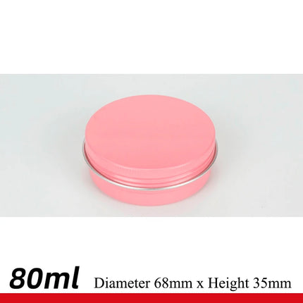 10/20/50/100 30g Gloss Pink Aluminum Jar 50g 100g Candy Storage Case 200g Aluminum Cans Travel Pot Hair Wax Box Makeup Cosmetic