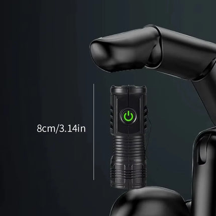 Ultra Powerful Flashlight 3Core LED Mini Tactical Flashlight USB Rechargeable High Power LED Torch With Magnet Hand Lamp Gift