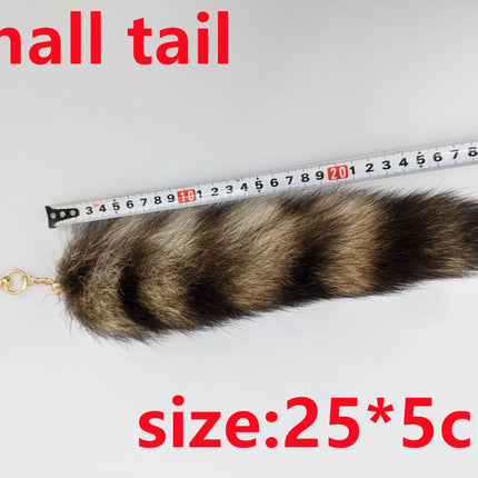 natural fox fur tail keychain furry 2024 chic y2k  beautiful accessory length 40 cm Car Keychains For Women