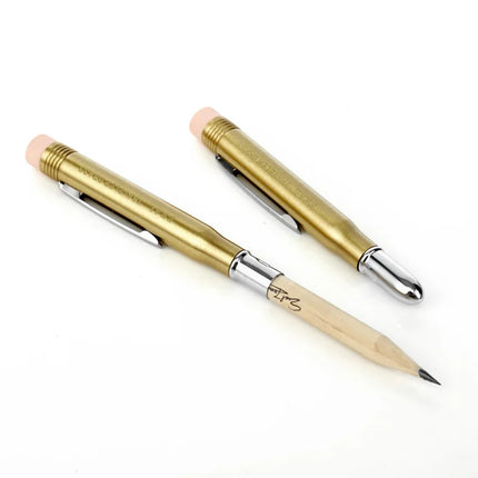 Fromthenon Traveler's Brass Pencil Metal Stationery Retro Travel Stationery Series Pictures Props Pencils for School