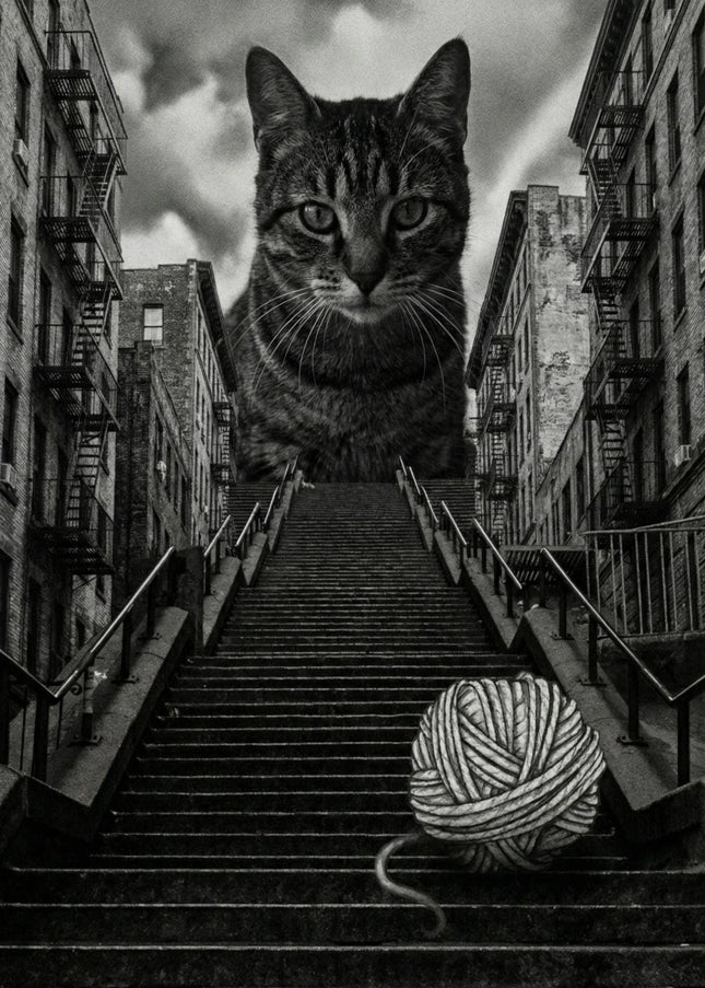 Quirky Cat Art Poster Oil Painting Kitten Prints Canvas Painting Cat Wall Art Pictures Home Living Room Vintage Pets Decoration