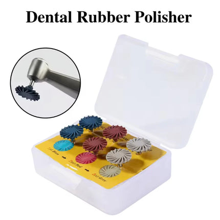 Dental Diamond Resin Polishing Disc Kit with Flex Spiral Brush Bur for Teeth Cleaning and Restoration Finishing
