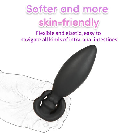 Silicone Metal Rolling Bead Anal Plug Wearable Butt Plug Stimulation Anus Masturbator G-Spot Massage Bdsm Sex Toys for Man Women