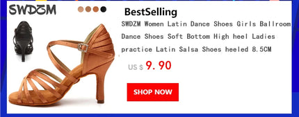 SWDZM Ballroom Women Latin Dance Shoes Modern Pole Dance Shoes Salsa Tango High Heel Adjustable Latin Shoes For Girls Ladies