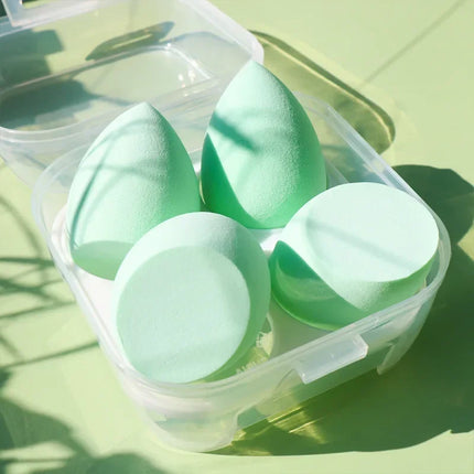 4pcs Makeup Sponge Cosmetic Puff Dry and Wet Combined Cosmetic Egg Women Foundation Powder Puff Bevel Cut Makeup Sponges