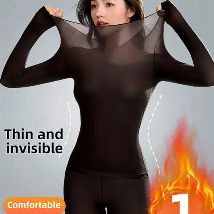 Women Seamless Warm Thermal Underwear Set Women First Layer Thermal Top Long Johns 2Pcs Suit Winter Thermo Clothing Ladies Thin