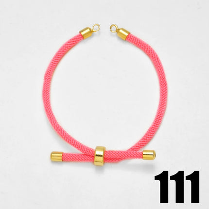 OCESRIO Fashion Adjustable Cotton Rope Chain for Bracelet Making DIY Gold Plated  Copper Jewelry Creation Wholesale cana012