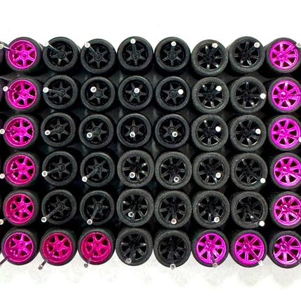 11mm wheels for 1/64 Scale Alloy Car Models 1/64 wheels with Tires + Axles for Hot Wheel/Matchbox/Domeka/Tomy 1:64