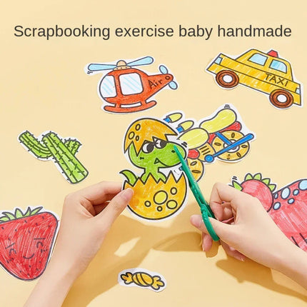 Children's Drawing Roll Scroll DIY Coloring Paper Roll Color Filling Graffiti Paper-cut for Kids Painting Educational Kids Toys