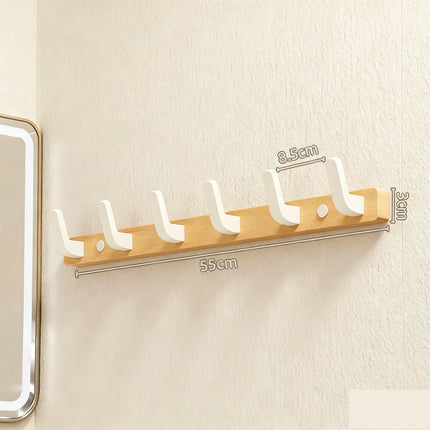 Coat Rack Wall Mount shelf Entryway Wall Hanger for Towels Wooden Coat Hooks Hook Storage Rack  for Bedroom Bathroom Kitchen