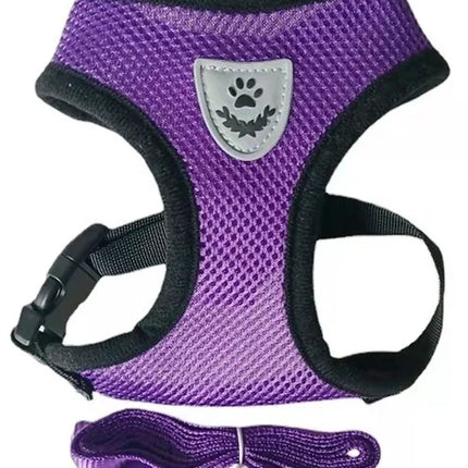 Cat Dog Harness with Lead Leash Adjustable Vest Polyester Mesh Breathable Harnesses Reflective Sti for Small Dog Cat Accessories