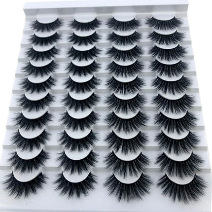 20 pairs 3D Mink Lashes Natural False Eyelashes Dramatic Volume Fake Lashes Makeup Eyelash Extension Silk Eyelashes