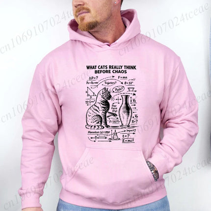Funny Cat Science Design Personalized Men Women Hoodies Sweatshirt Physics Cat Meme Casual Hoody Fashion Brand Shirts Hoodies
