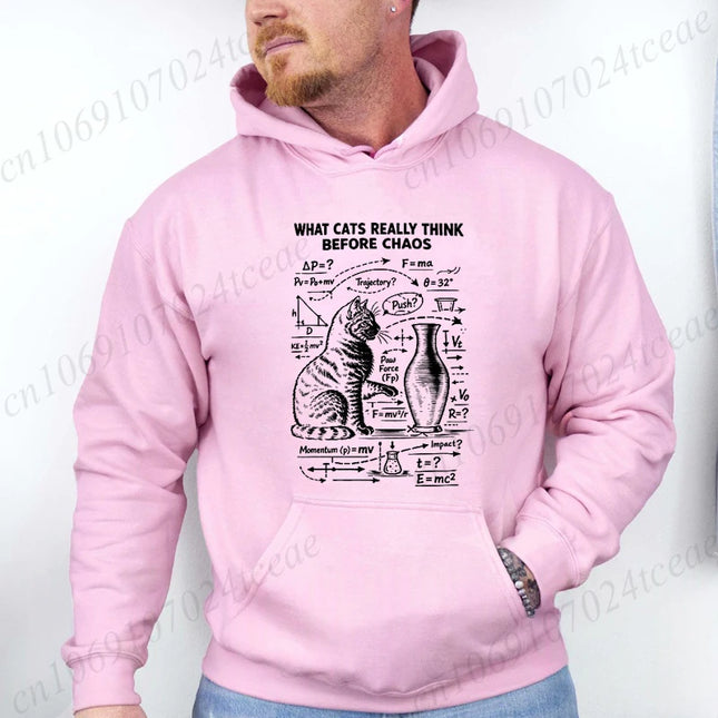 Funny Cat Science Design Personalized Men Women Hoodies Sweatshirt Physics Cat Meme Casual Hoody Fashion Brand Shirts Hoodies