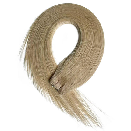 Diyomo Genius Weft Human Hair Extensions 50G Remy Human Hair Invisible Brazilian Hair Extensions Hair Bundles