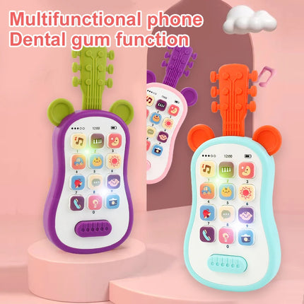 Guitar Phone Toys Baby Music Sound Phones Sleep Toys Analog Phones for Kid Baby Early Education Toys for Children Gifts