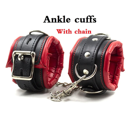 Female BDSM Handcuff Restraint Open Leg Bar Spreader Sex Toy SM Slave Adult Sex Game Harness Neck Collar Hand Ankle Cuffs Kits