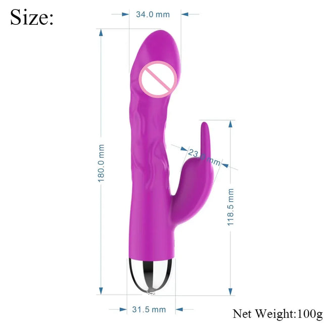 Huge Silicone Dildo Rabbit Vibrator for Women Clitoris Stimulation Massage 10 Speed G Spot Vibrator Adult Sex Toys