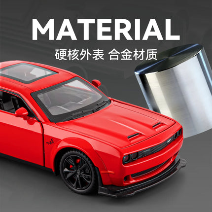 1:32 Dodge Challenger Hellcat Redeye Alloy Metal Diecast Model Car Home Trendy & Desktop Display Ornament Birthday Gift For Boy