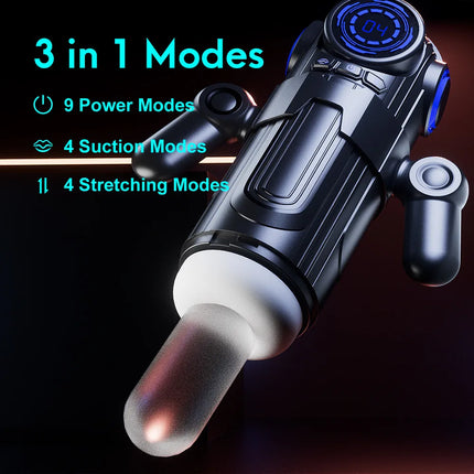 3 IN 1 Automatic Male Masturbator Sex Toys for Men Vibrator 9 Vibration 4 thrusting Sucking Masturbation Cup Stroker Adult Toy