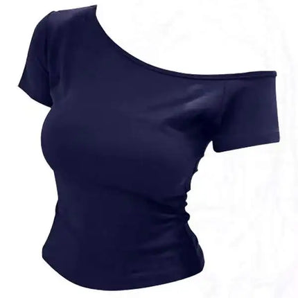 Slim Fit American Style Hot Girl Short Sleeve T-shirt 2025 Summer New Style Casual Versatile Short Length Women's Top
