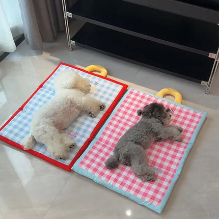 Creative Waterproof Pet Ice Mat Foldable Soft Cooling Mat Breathable Machine Washable Cooling Ice Nest Hot Weather