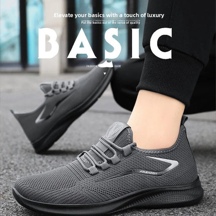Men Casual Sport Shoes Breathable Lightweight Sneakers Outdoor Mesh Black Running Shoes Athletic Jogging Tenis Walking Shoes