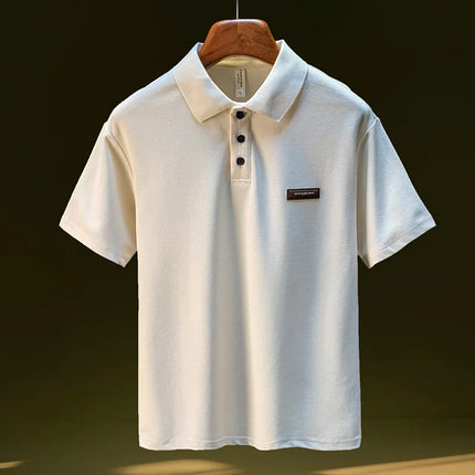 Summer Short-sleeved Polo Shirt for Men 2025 New Large Simple T-shirt Top Versatile Casual Men's Clothing