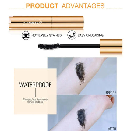 O.TWO.O Professional Volume Curled Mascara Natural  Waterproof Lashes Black Curling Tick Eyelash Lengthening Eye Cosmetics