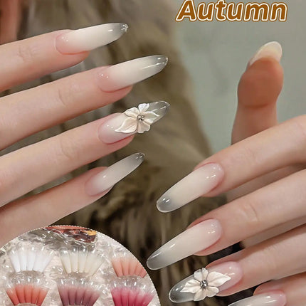 9-colors Memories of Autumn patter glue smudges canned high saturation popular semi-solid nail polish glue-Yi Qiu Ci
