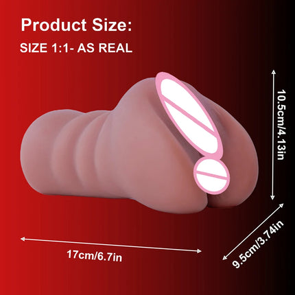 2 IN 1 Sex Toys Masturbation For Men Deep Throat Artificial Real Pussy Oral Male Masturbator Realistic Vagina Adult Pocket Pussy