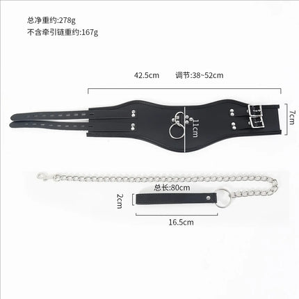 Role-playing SM Leather Posture BDSM Collar Sexual,Adult Game,Role Play,Choker Bondage Restraint,Submissive,Sex Toys for Couple