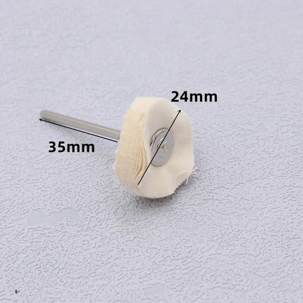 50 Pieces Dental Polishing Small Brush Cotton Brush Polishing Wheel Denture Grinder Small Cloth Wheel Low Speed Grinding Head