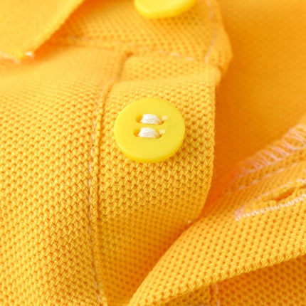 4-Piece Set Summer Boys & Girls Solid Color Short Sleeve T-Shirt Tops, Children's Fashion Collar Short Sleeve Class Uniform