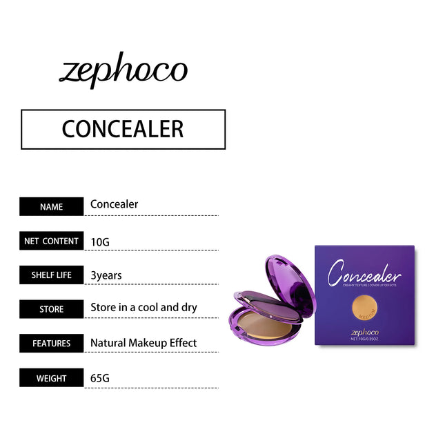 Natural Shade Concealer Palette - Spot & Tattoo Concealing, Buildable, Long-Wearing Palette for All Skin Types