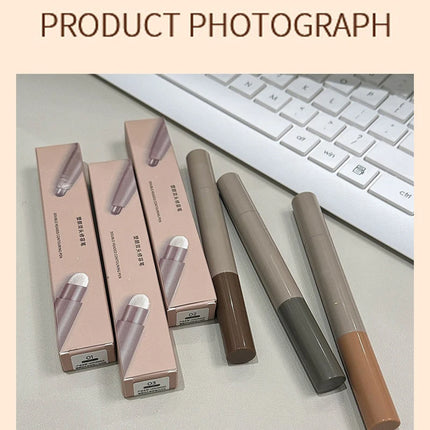 Double Head Contouring Pen Matte Three-dimensional Brightening Nose Shadow Corrector with Smudge Brush Shading Stick Cosmetics