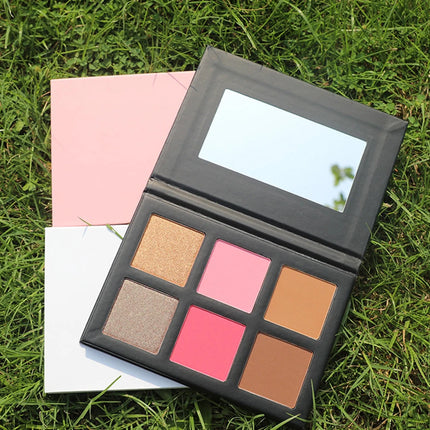 DIY 6-color Private Label Blush Highlight Powder Concealer Contour Palette Custom Bulk Waterproof Matte Makeup 3-color Package
