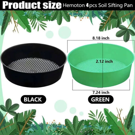 1/3PCS Plastic Garden Sieve Home Garden Tool Fine Mesh Soil Sieve Mining Sand Sifter Potting Sieve for Plant Soil Stone Sifting