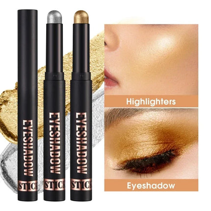 1PC Waterproof Pearlescent Eyeshadow Pencil Stick 6 Colors Lasting Glitter Shimmer Eye Shadow Highlighter Pen Eyes Makeup Tools