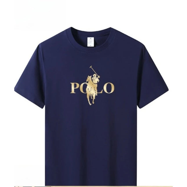 Summer Trendy Brand Men's Clothes Business Casual Short-sleeved T-shirt Fit and Versatile Crew Neck Top Breathable T-shirt
