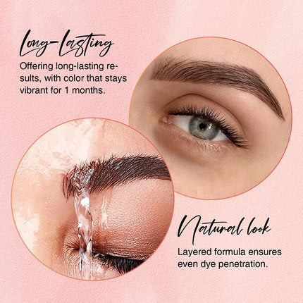 Gollee Classic Black Natural Lash and brow Tinting Set Lasting Waterproof Eyelash Fast Tint Kit Enhancers Easy Dye Makeup Tools