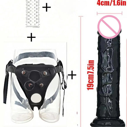 Wearable Strapon Penis for Lesbian G Spot Erotic Stimulator Adult Standard Size Panties Strap on Dildo Pants Sex Toys for Women