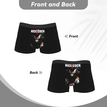 Shadowed Hedgehog Anime Cartoon Man Underwear  Boxer Briefs Shorts Panties Fashion Soft Underpants for Homme M-XXL