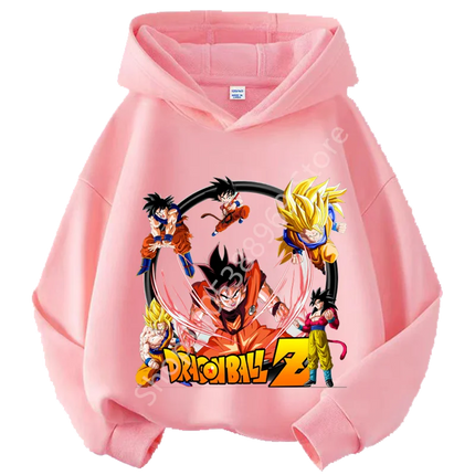 2026 Dragon Ball Chibi Characters Kids Hoodie 100-160 Size 3-12 Years Boys Casual Sporty Children's Sweatshirt
